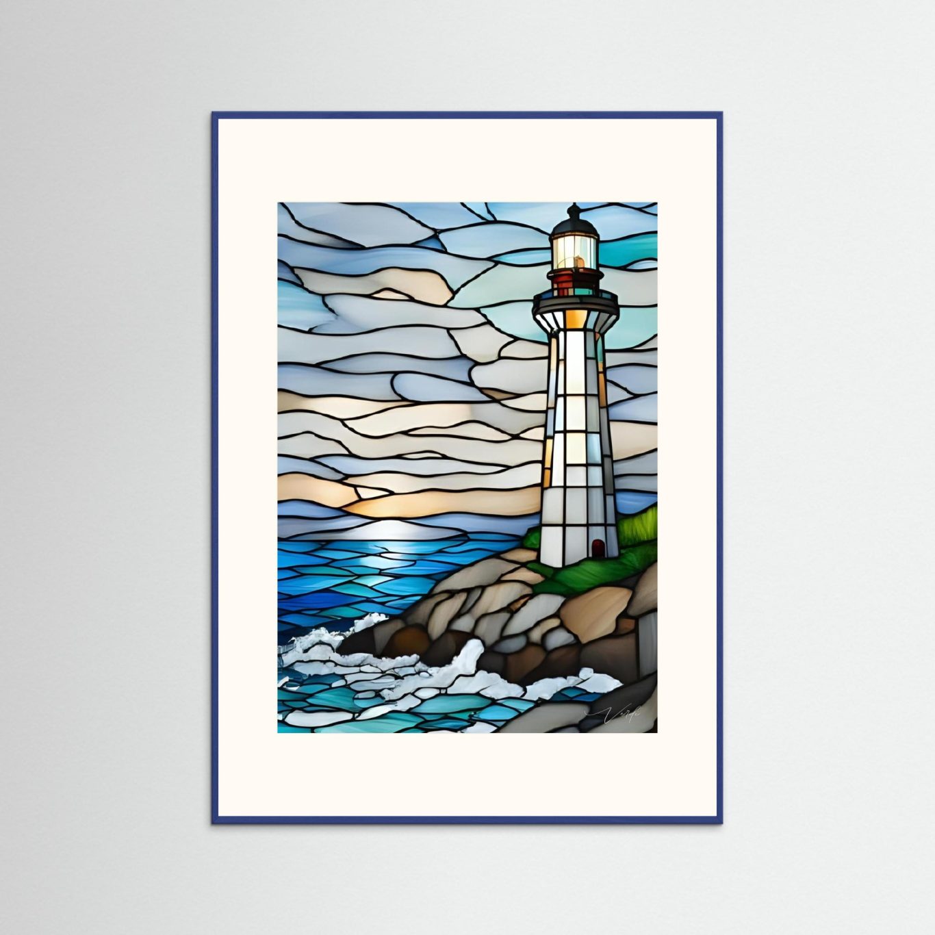 LIGHTHOUSE AT GREY ROCK by Verdi Art